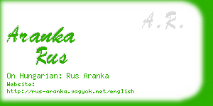 aranka rus business card